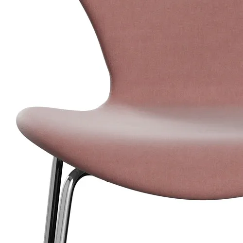 Fritz Hansen Series 7™ Chair Full Upholstery, Chrome/Belfast Velvet Misty Rose