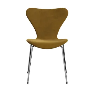 Fritz Hansen Series 7™ Chair Full Upholstery, Chrome/Belfast Velvet Soft Ochre