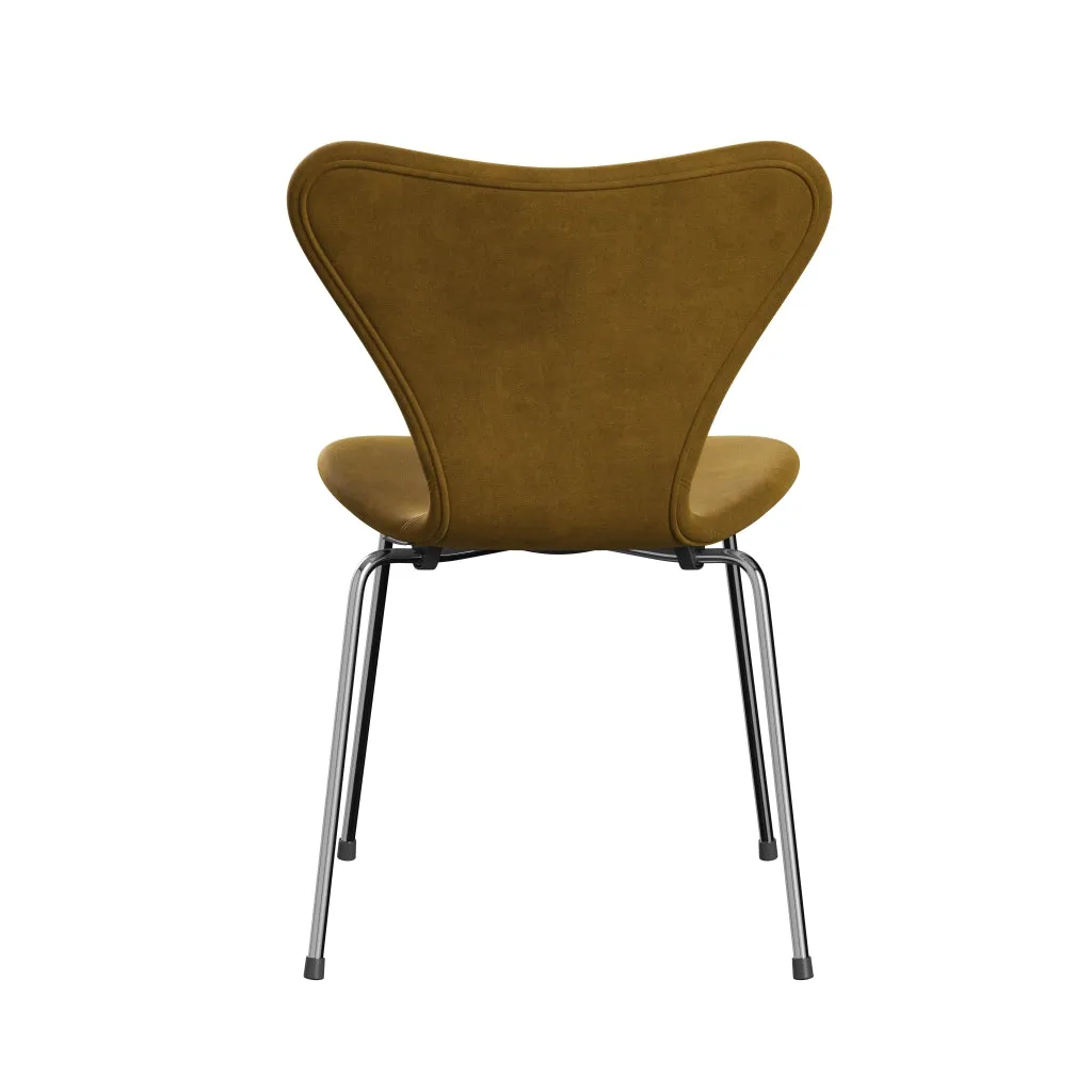 Fritz Hansen Series 7™ Chair Full Upholstery, Chrome/Belfast Velvet Soft Ochre
