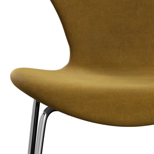 Fritz Hansen Series 7™ Chair Full Upholstery, Chrome/Belfast Velvet Soft Ochre