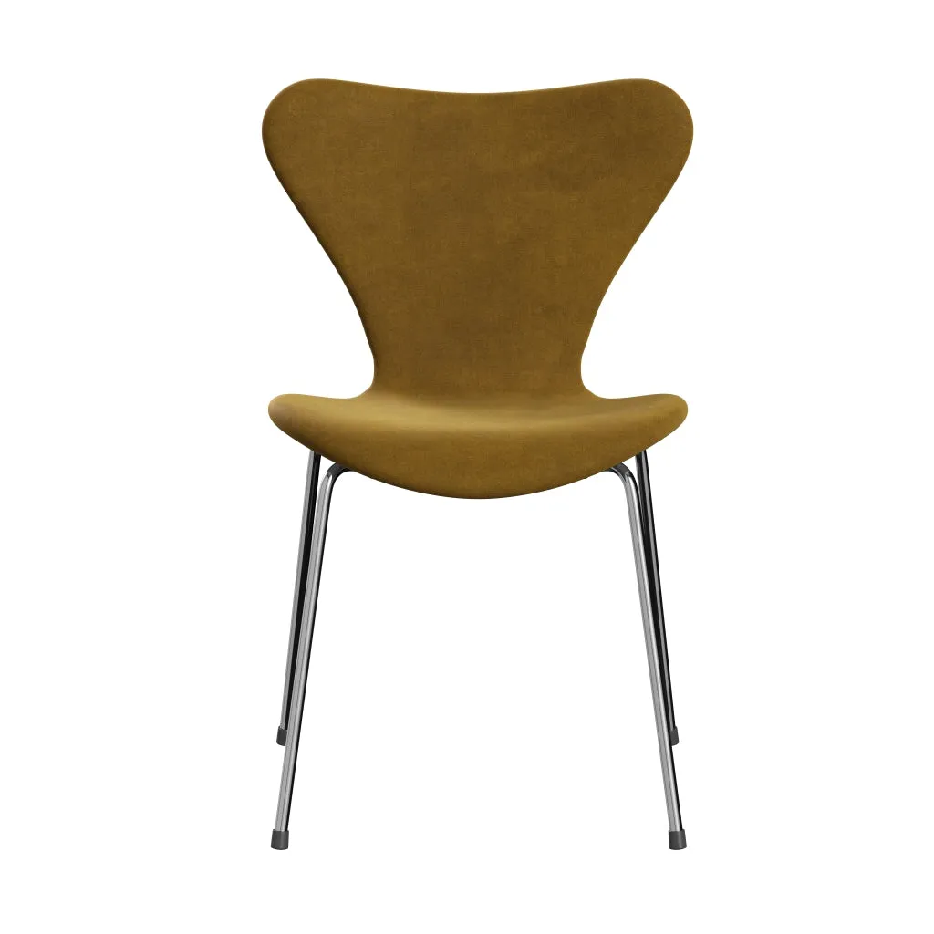 Fritz Hansen Series 7™ Chair Full Upholstery, Chrome/Belfast Velvet Soft Ochre