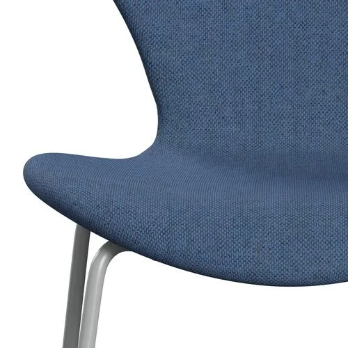 Fritz Hansen Series 7™ Chair Full Upholstery, Nine Grey/Re Wool Blue/Natural