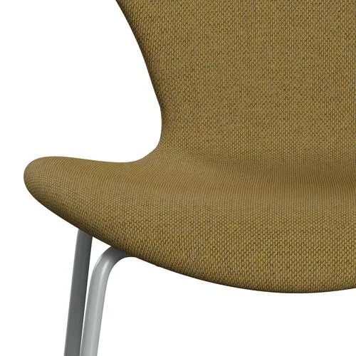 Fritz Hansen Series 7™ Chair Full Upholstery, Nine Grey/Re Wool Golden Yellow/Natural