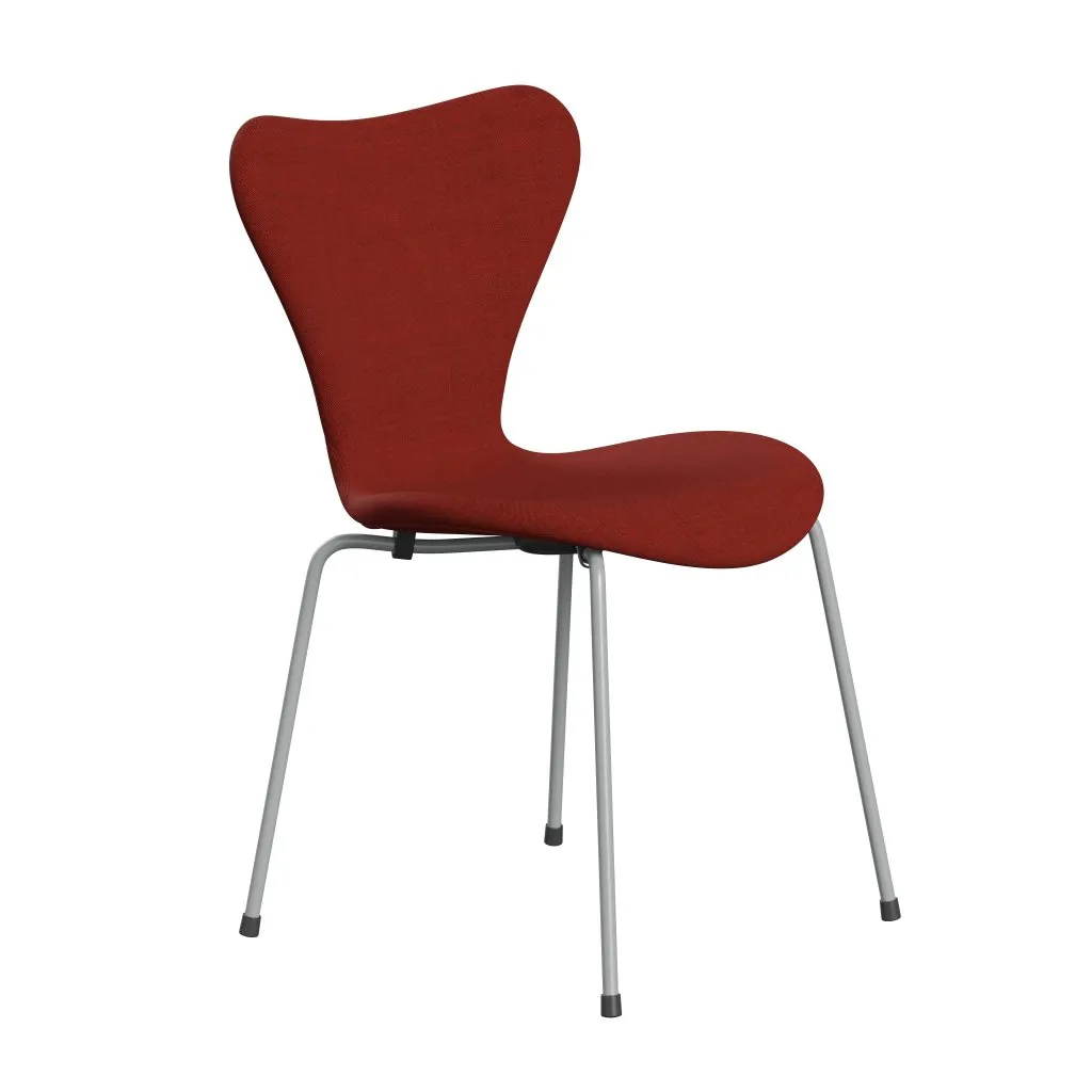 Fritz Hansen Series 7™ Chair Full Upholstery, Nine Grey/Remix Dark Deep Red
