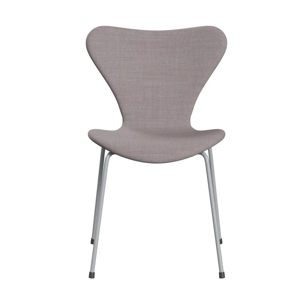 Fritz Hansen Series 7™ Chair Full Upholstery, Silver Grey/Canvas Cool Light Blue