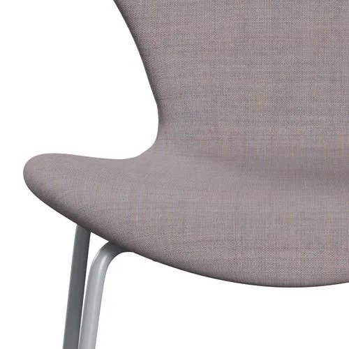 Fritz Hansen Series 7™ Chair Full Upholstery, Silver Grey/Canvas Cool Light Blue