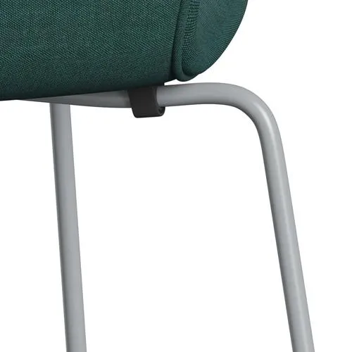 Fritz Hansen Series 7™ Chair Full Upholstery, Silver Grey/Canvas Emerald Green