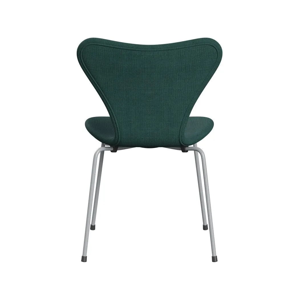 Fritz Hansen Series 7™ Chair Full Upholstery, Silver Grey/Canvas Emerald Green