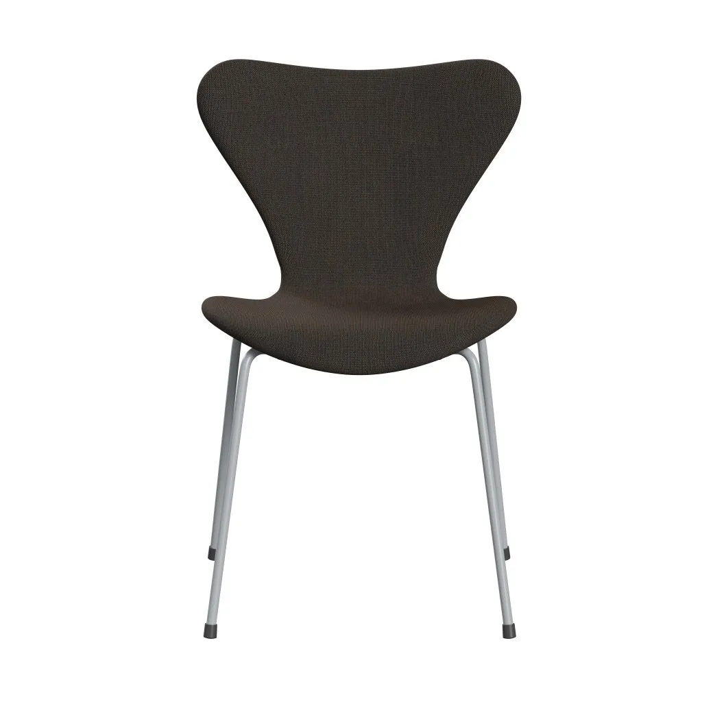 Fritz Hansen Series 7™ Chair Full Upholstery, Silver Grey/Canvas Grey Blue