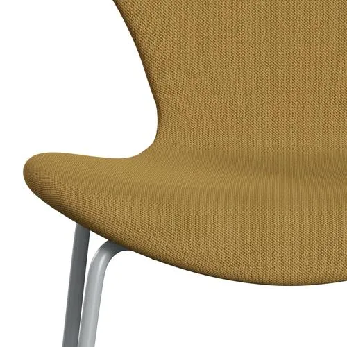 Fritz Hansen Series 7™ Chair Full Upholstery, Silver Grey/Capture Mustard Light