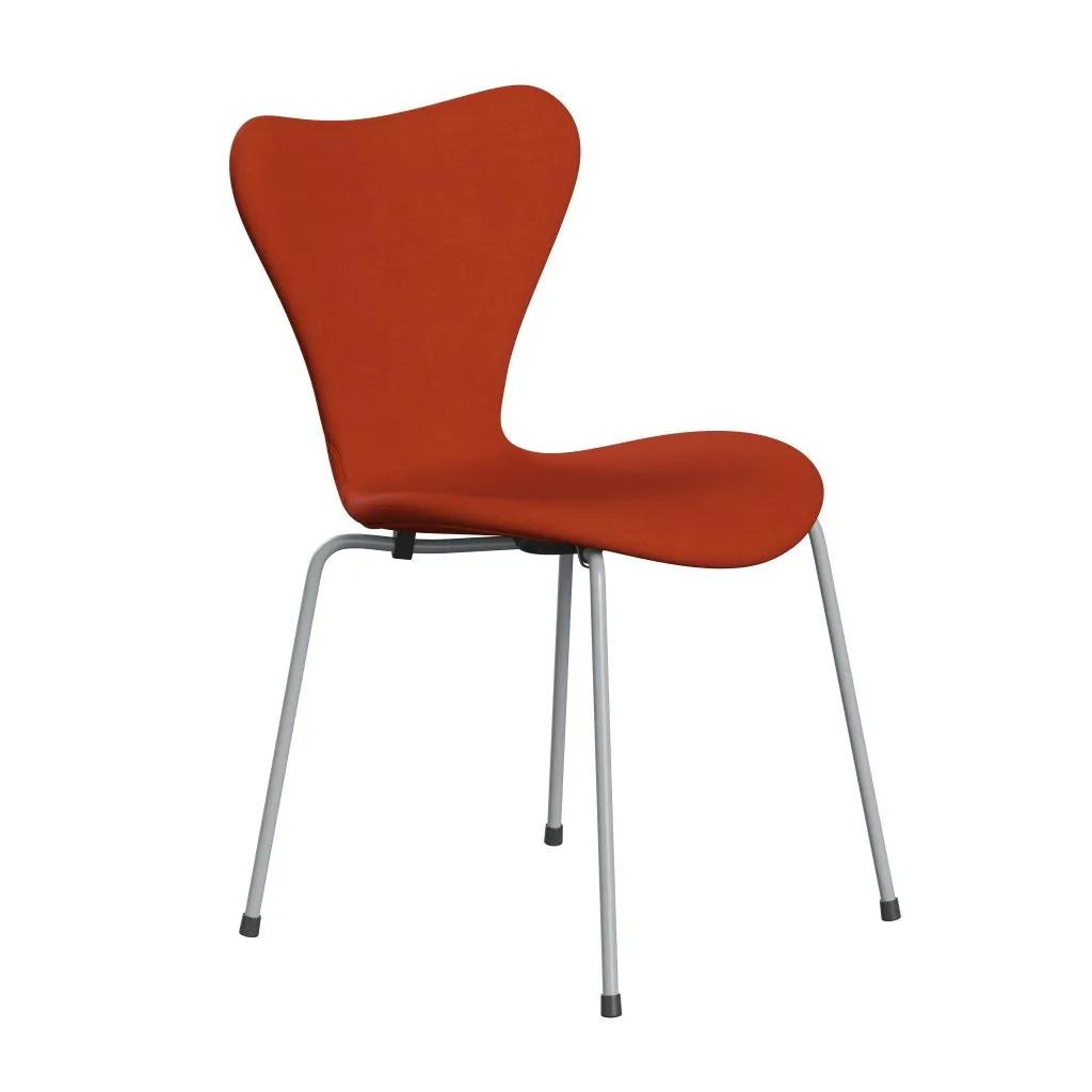 Fritz Hansen Series 7™ Chair Full Upholstery, Silver Grey/Comfort Rust Red (C09055)