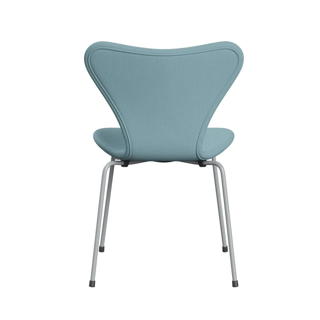 Fritz Hansen Series 7™ Chair Full Upholstery, Silver Grey/Fame Turquoise Light