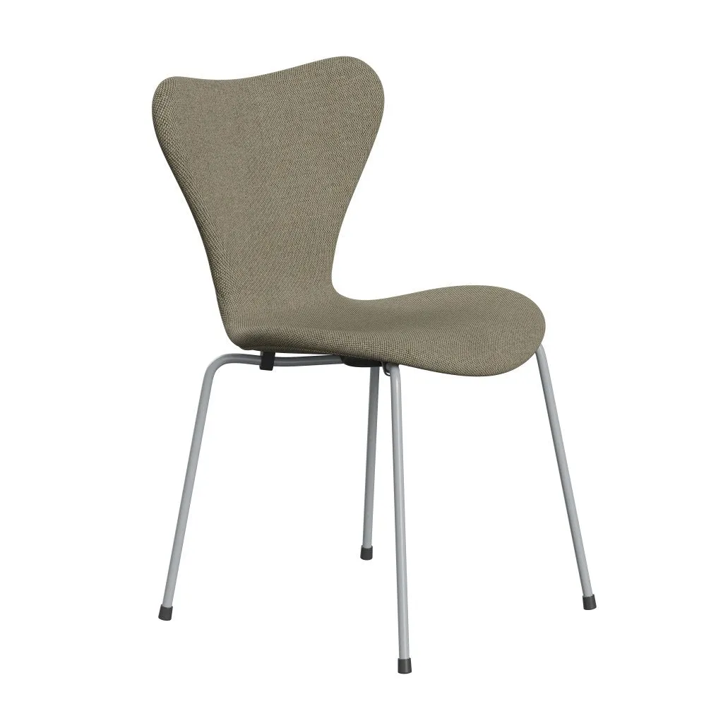 Fritz Hansen Series 7™ Chair Full Upholstery, Silver Grey/Re Wool Light Beige/Natural