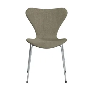 Fritz Hansen Series 7™ Chair Full Upholstery, Silver Grey/Re Wool Light Beige/Natural