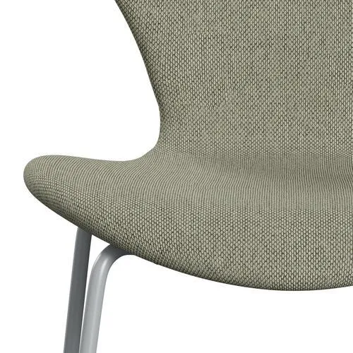 Fritz Hansen Series 7™ Chair Full Upholstery, Silver Grey/Re Wool Lime Green/Natural