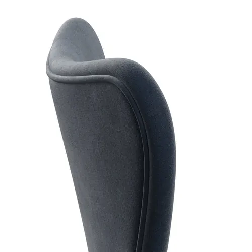Fritz Hansen Series 7™ Chair Full Upholstery, Warm Graphite/Belfast Velvet Grey Blue