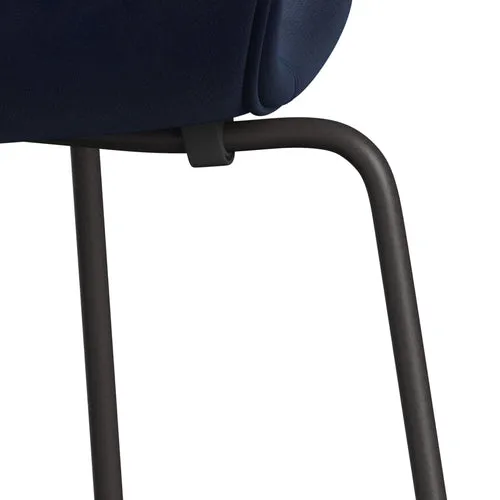 Fritz Hansen Series 7™ Chair Full Upholstery, Warm Graphite/Belfast Velvet Midnight Blue