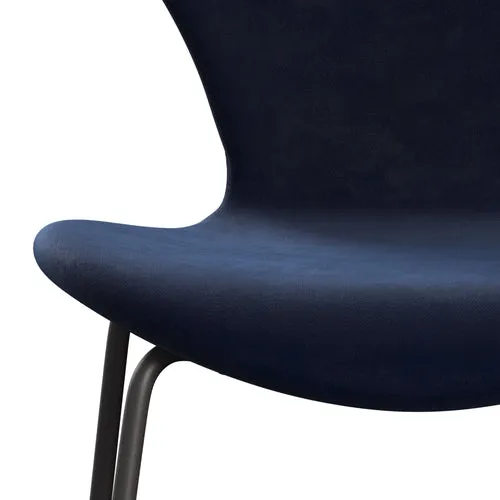 Fritz Hansen Series 7™ Chair Full Upholstery, Warm Graphite/Belfast Velvet Midnight Blue