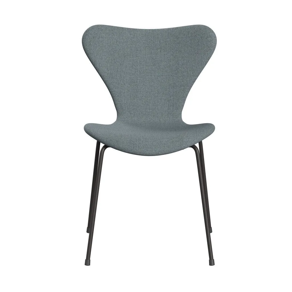 Fritz Hansen Series 7™ Chair Full Upholstery, Warm Graphite/Re Wool Light Blue/Natural