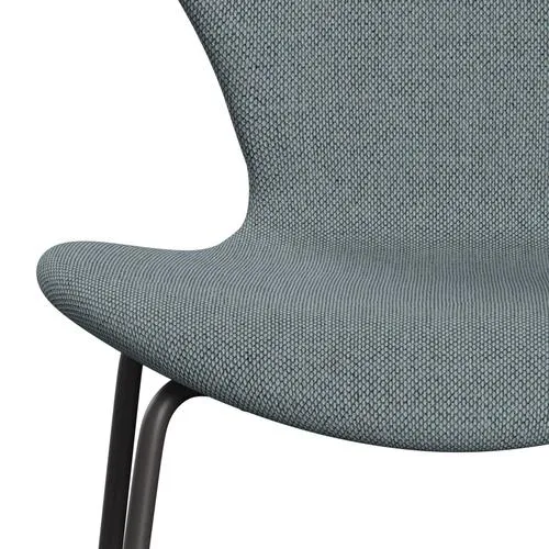 Fritz Hansen Series 7™ Chair Full Upholstery, Warm Graphite/Re Wool Light Blue/Natural