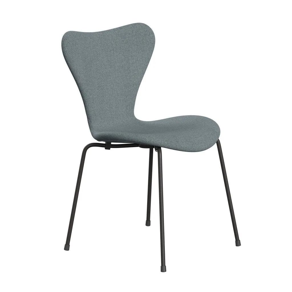 Fritz Hansen Series 7™ Chair Full Upholstery, Warm Graphite/Re Wool Light Blue/Natural