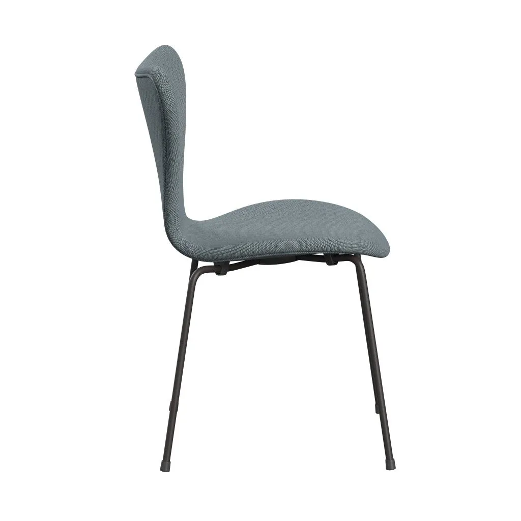 Fritz Hansen Series 7™ Chair Full Upholstery, Warm Graphite/Re Wool Light Blue/Natural