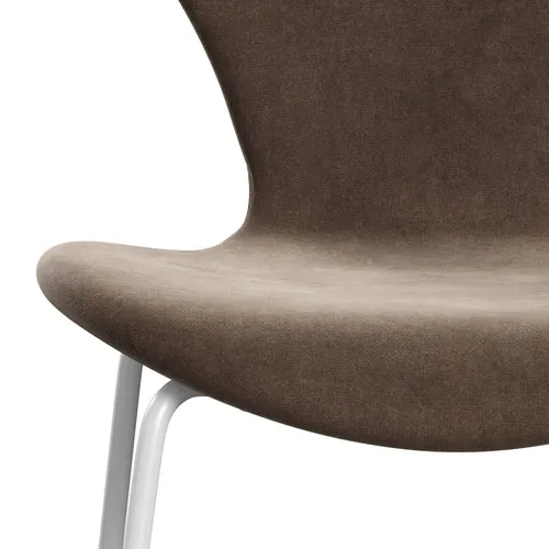 Fritz Hansen Series 7™ Chair Full Upholstery, White/Belfast Velvet Grey Brown