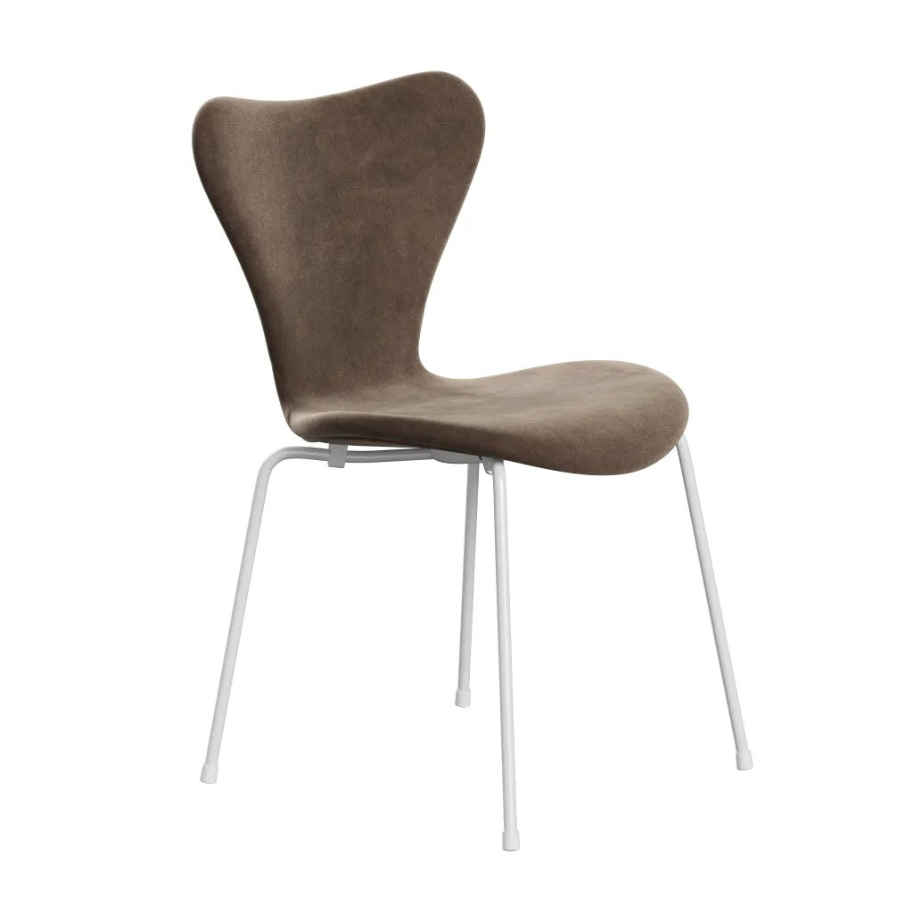 Fritz Hansen Series 7™ Chair Full Upholstery, White/Belfast Velvet Grey Brown