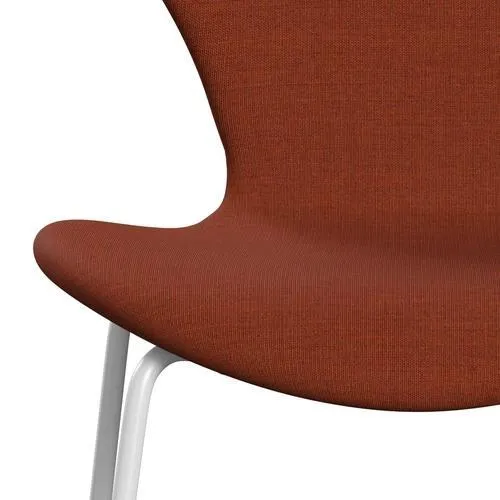Fritz Hansen Series 7™ Chair Full Upholstery, White/Canvas Brown Pink