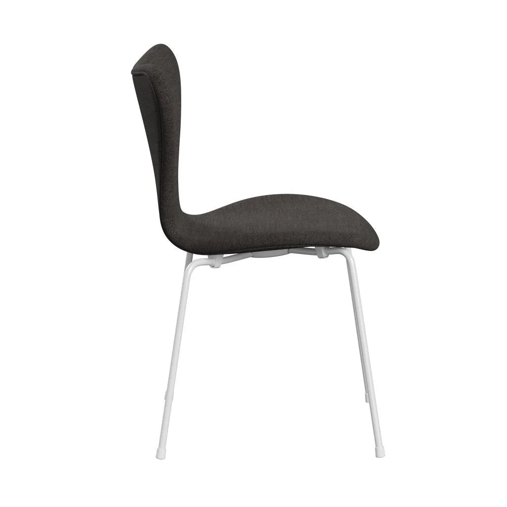 Fritz Hansen Series 7™ Chair Full Upholstery, White/Canvas Dark Grey