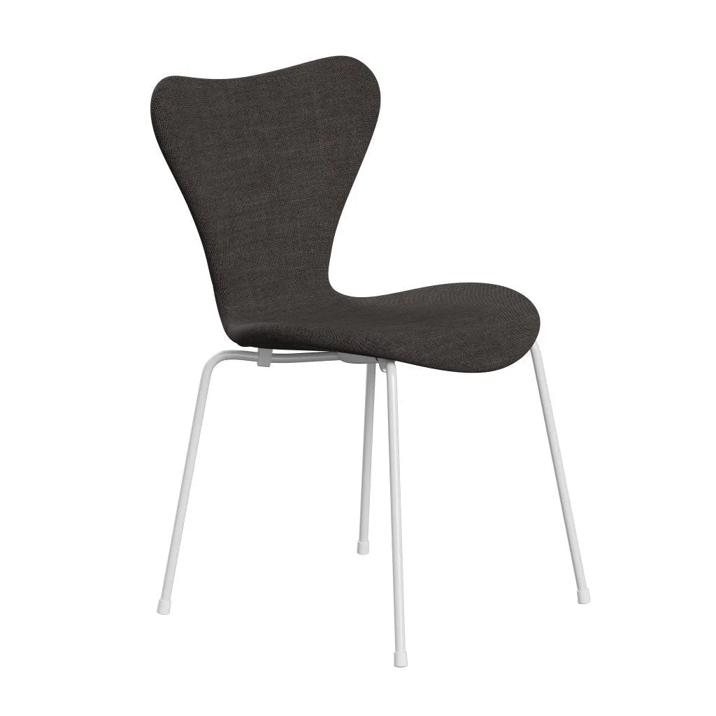 Fritz Hansen Series 7™ Chair Full Upholstery, White/Canvas Dark Grey