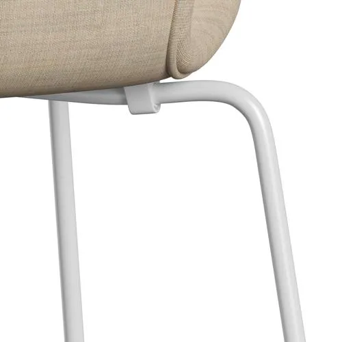 Fritz Hansen Series 7™ Chair Full Upholstery, White/Canvas Sand Light