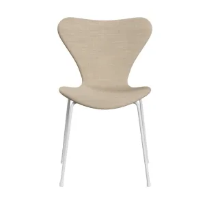 Fritz Hansen Series 7™ Chair Full Upholstery, White/Canvas Sand Light
