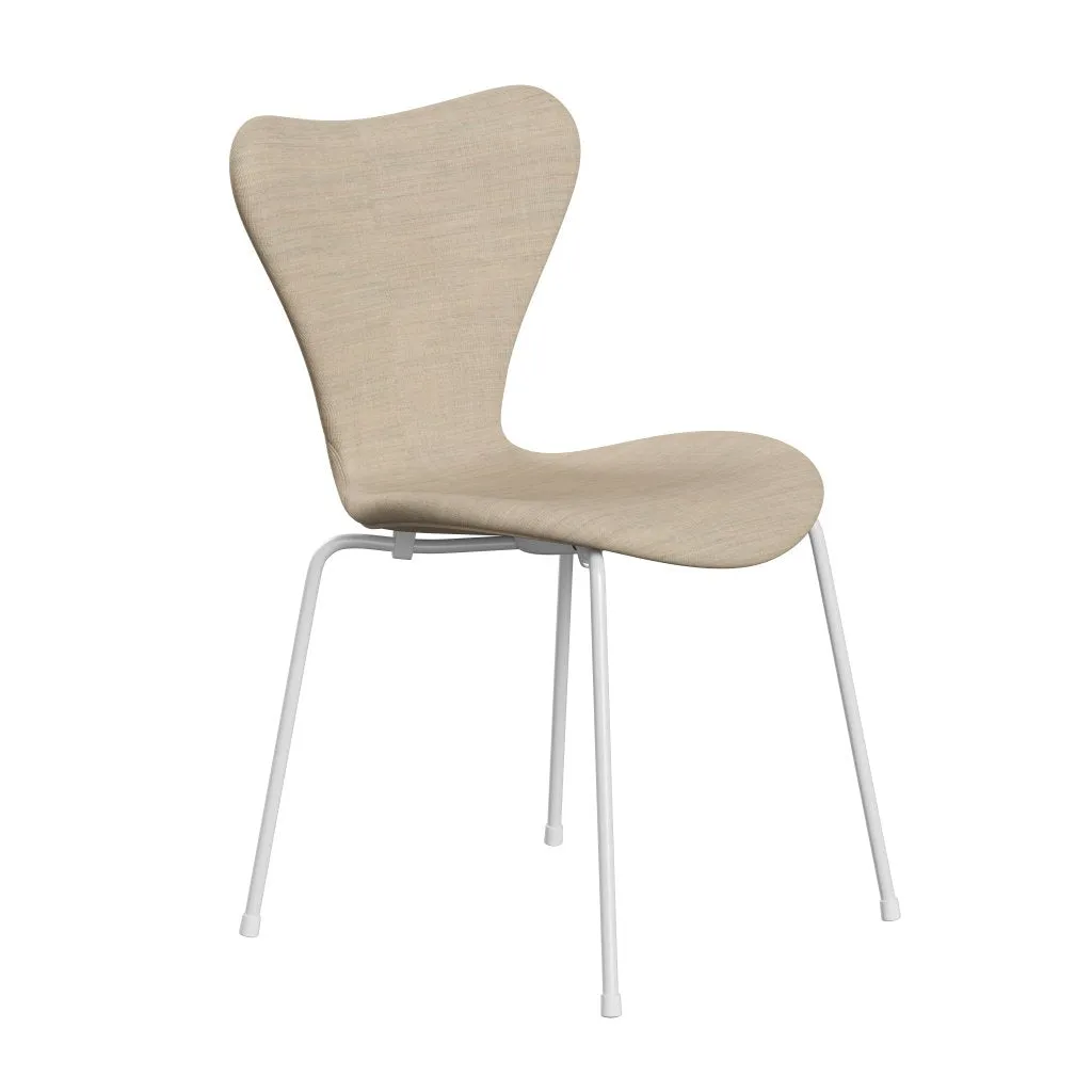 Fritz Hansen Series 7™ Chair Full Upholstery, White/Canvas Sand Light