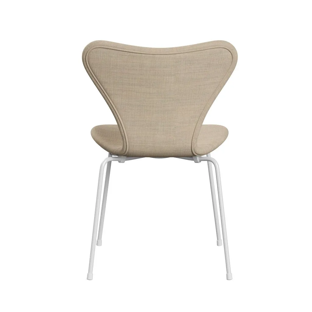 Fritz Hansen Series 7™ Chair Full Upholstery, White/Canvas Sand Light