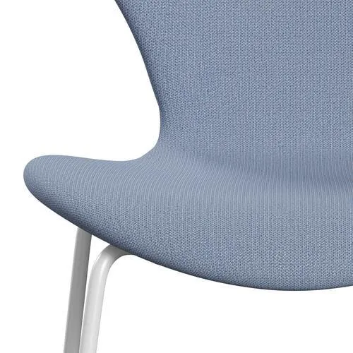 Fritz Hansen Series 7™ Chair Full Upholstery, White/Capture Light Blue (Cp4902)