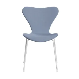 Fritz Hansen Series 7™ Chair Full Upholstery, White/Capture Light Blue (Cp4902)
