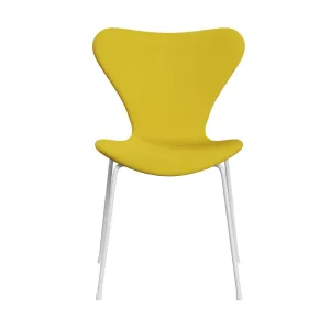 Fritz Hansen Series 7™ Chair Full Upholstery, White/Comfort Yellow (C62003)