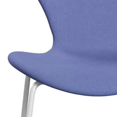 Fritz Hansen Series 7™ Chair Full Upholstery, White/Divina Pastel Blue