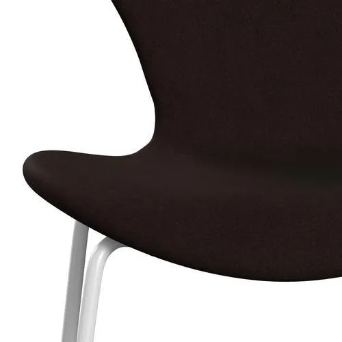 Fritz Hansen Series 7™ Chair Full Upholstery, White/Divina Warm Brown