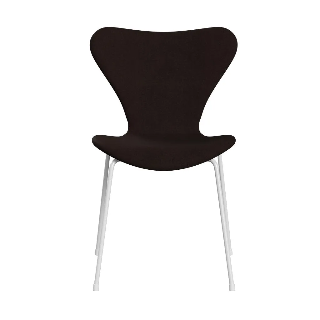 Fritz Hansen Series 7™ Chair Full Upholstery, White/Divina Warm Brown
