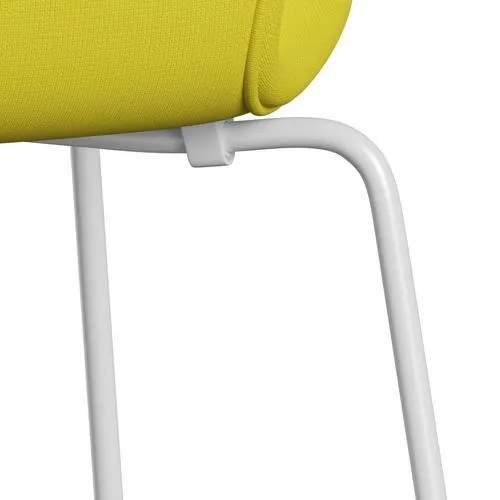 Fritz Hansen Series 7™ Chair Full Upholstery, White/Fame Yellow