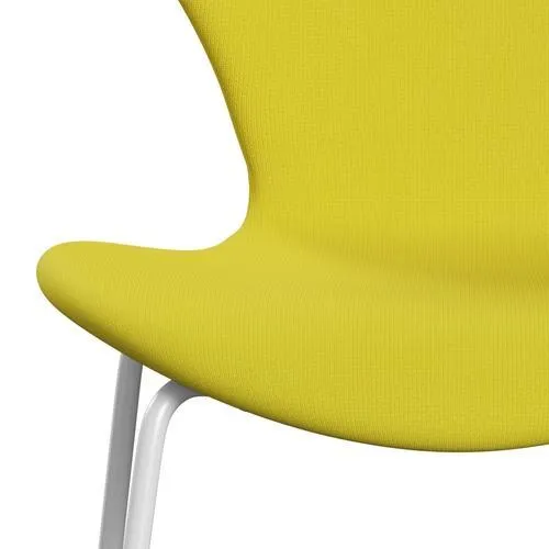 Fritz Hansen Series 7™ Chair Full Upholstery, White/Fame Yellow
