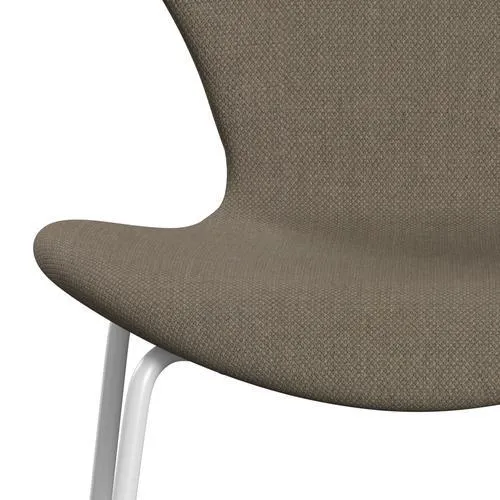 Fritz Hansen Series 7™ Chair Full Upholstery, White/Fiord Brown/Stone