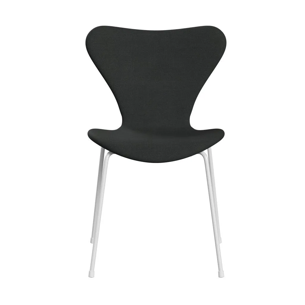 Fritz Hansen Series 7™ Chair Full Upholstery, White/Fiord Charcoal Grey