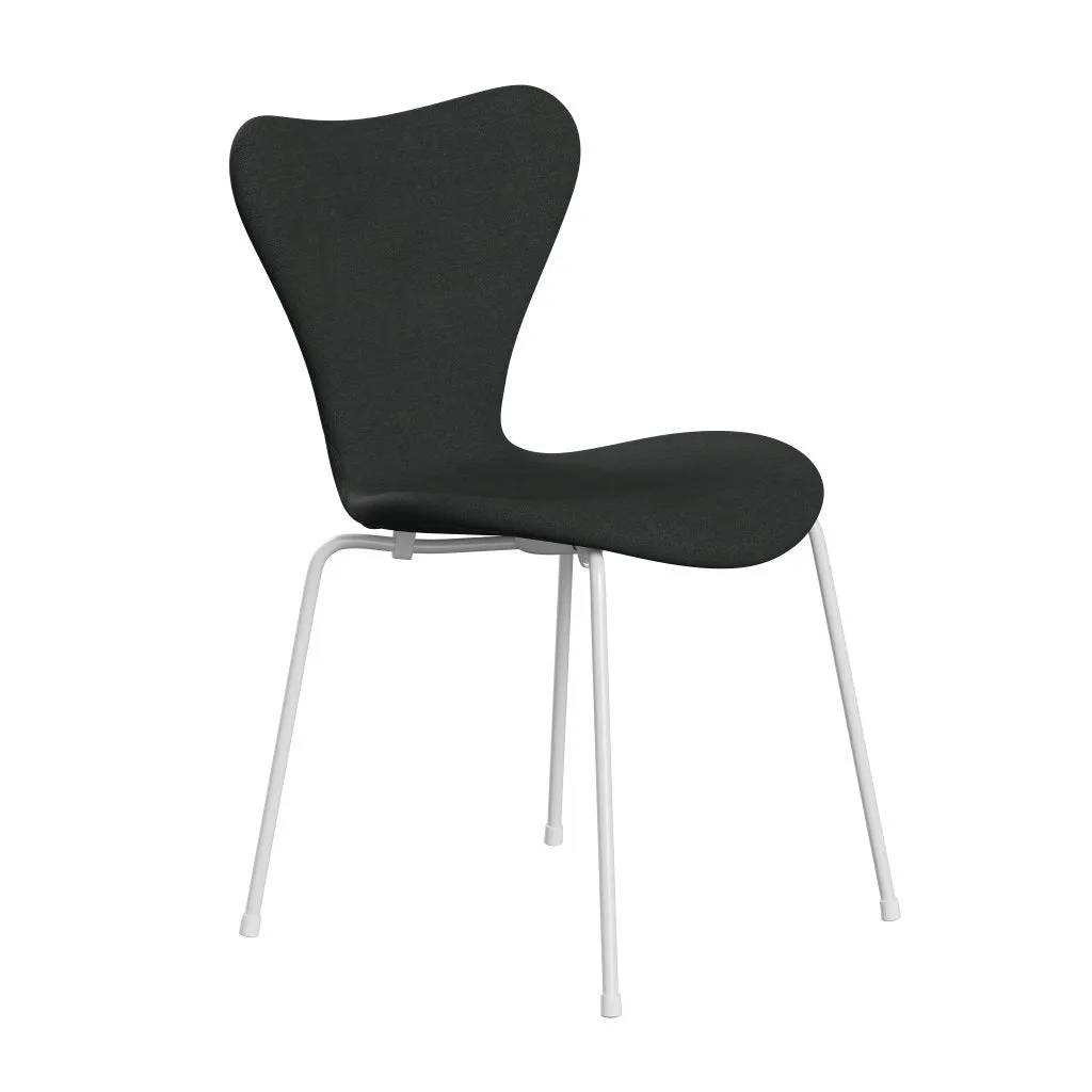 Fritz Hansen Series 7™ Chair Full Upholstery, White/Fiord Charcoal Grey