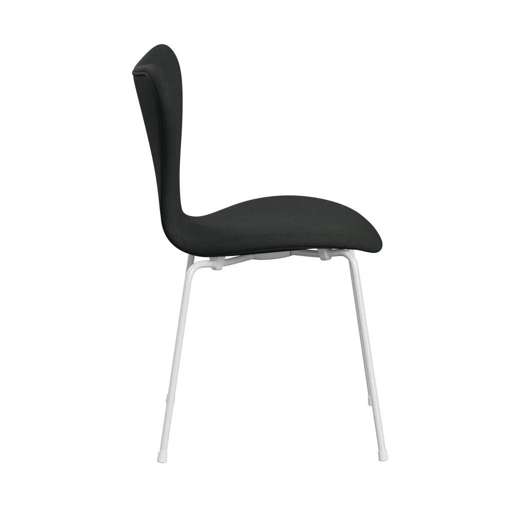 Fritz Hansen Series 7™ Chair Full Upholstery, White/Fiord Charcoal Grey