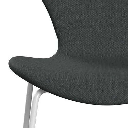 Fritz Hansen Series 7™ Chair Full Upholstery, White/Fiord Medium Grey/Dark Grey