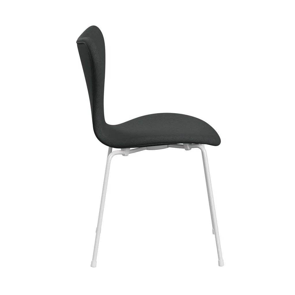 Fritz Hansen Series 7™ Chair Full Upholstery, White/Fiord Medium Grey/Dark Grey