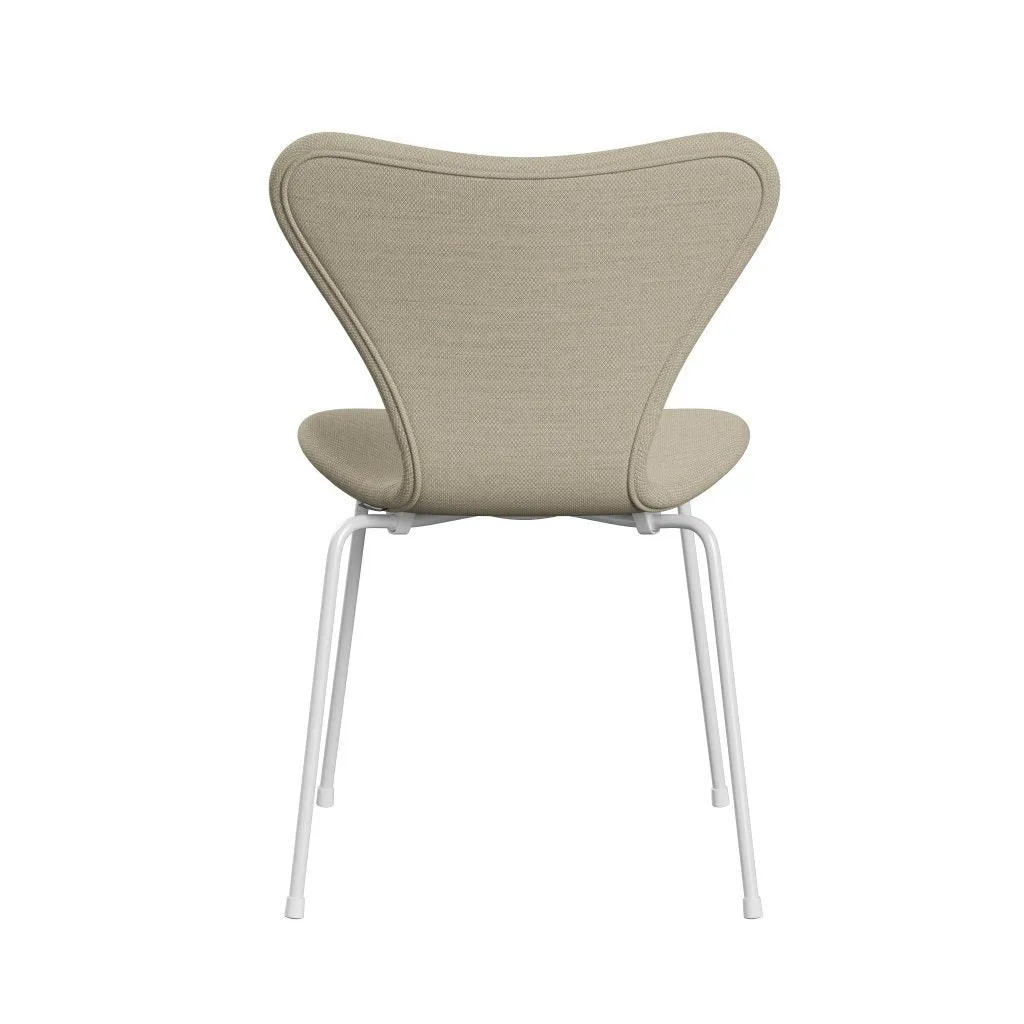 Fritz Hansen Series 7™ Chair Full Upholstery, White/Fiord Natural Sand